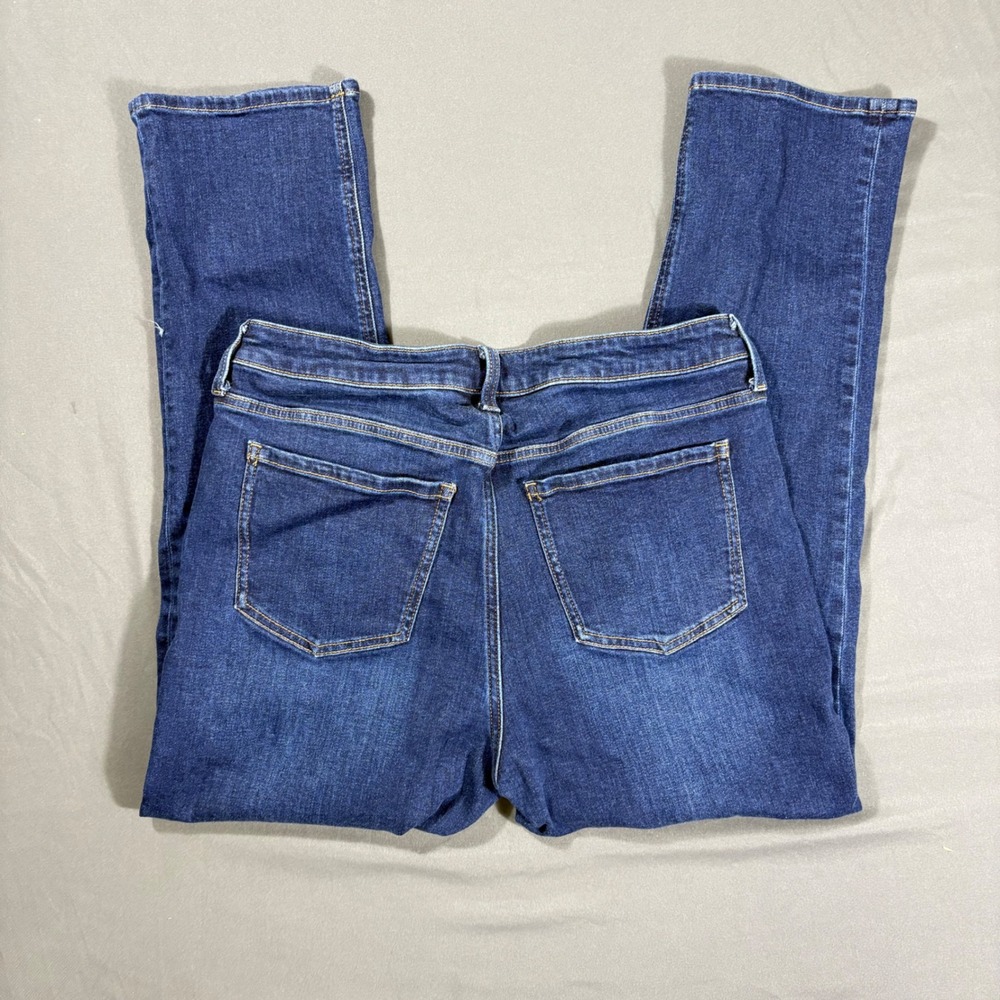 Quince Size 33 Dark Wash Bella Stretch Straight Leg Jeans - Picture 7 of 9